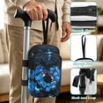 thumbnail image 5 of COEQINE Zippered Crutch Bag Broken Leg Crutch Bag Hummingbird Heart Floral Forearm Crutch Storage Organizer, Walking Cane Pouch, Lightweight Organizer Pouch, for Women Men, 5 of 7
