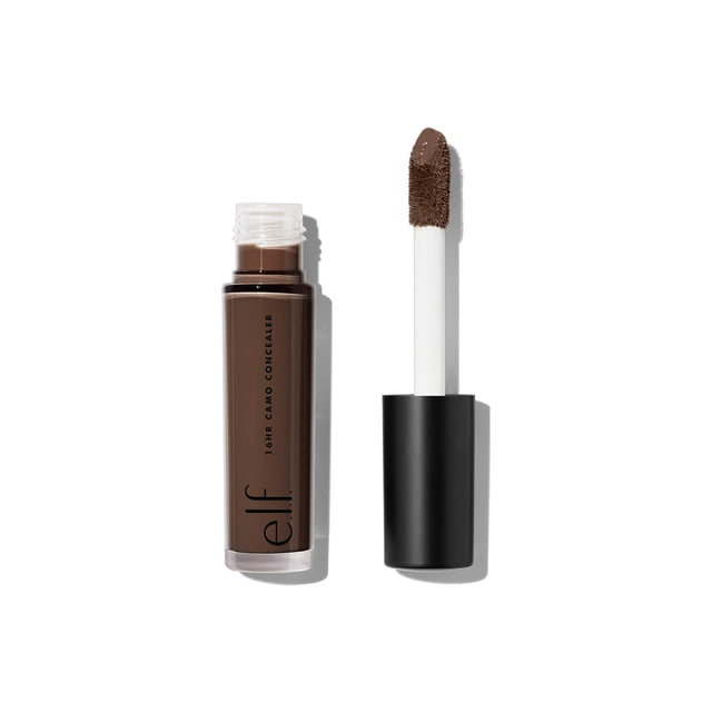 Corrector e.l.f. 16 horas, camuflaje, cobertura total, rico en ébano, 6 ml