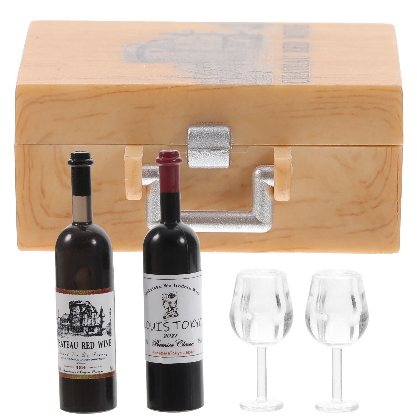 Mini bottles of wine 1 Set Mini Wine Bottles Cups with Box Decorative