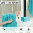 thumbnail image 6 of Jessy Home 12 Pack Ocean Blue Hand Towel Set 16"x31" Soft Highly Absorbent Quick Dry Bathroom Towels 600 GSM Microfiber Plush Towels, 6 of 6
