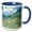 Blue/White, variant on 3drose, Wheatfield with Mountains in the Background by Vincent Van Gogh, 11oz Two-tone Yellow Mug
