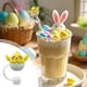thumbnail image 1 of Fiudx Tapas de Pajita para Pascua, Cubiertas para Bebidas Festivas, Tapones Reutilizables Ecológicos, Diseño Fácil de Limpiar, Reuniones Navideñas, Celebraciones Familiares, Solución Divertida y Prác, 1 of 6