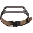 thumbnail image 1 of Correa de repuesto de pulsera de cuero de moda con carcasa de metal adecuada para MIUI 3/4 (negro), 1 of 8