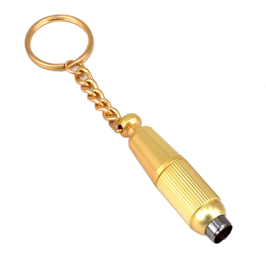 Handy Keychain Metal Cigar Hole Punch Cutter Cigar Puncher CY400 Gold 