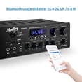 thumbnail image 2 of Amplificador de audio estereo para hogar Moukey Bluetooth 5.0 220W 2 canales USB SD AUX MIC con eco LED MAMP1, 2 of 3