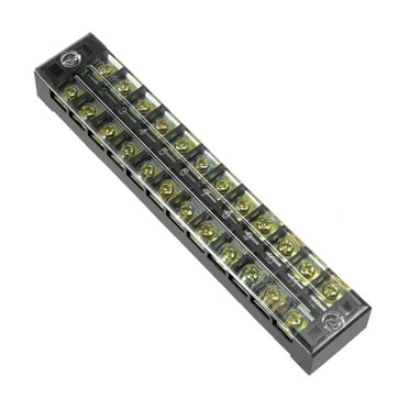 Dual Rows 12 Positions 600V 25A Cable Barrier Block Terminal Strip TB-2512L