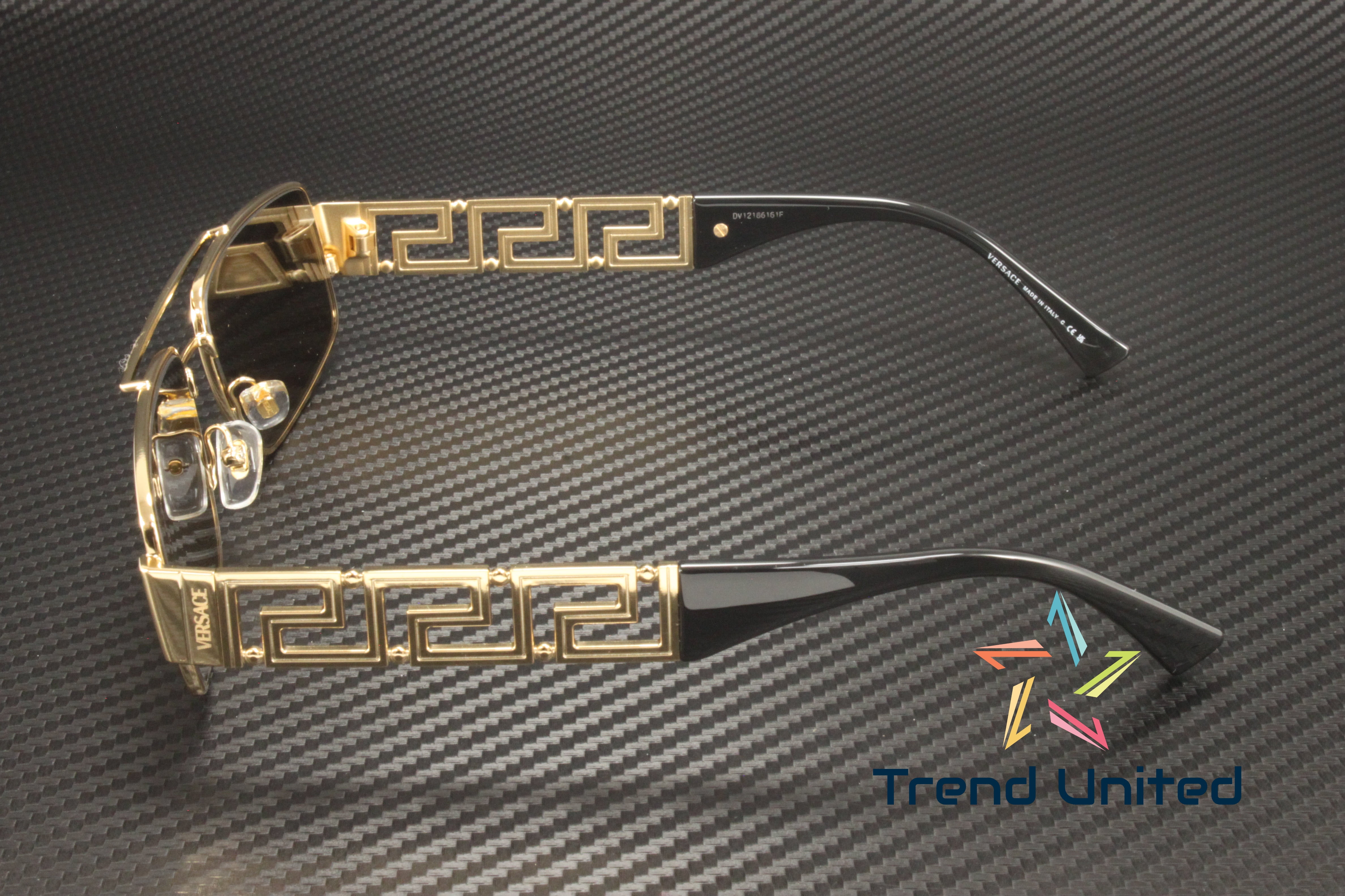 Versace Brown Mirror Gold Rectangular Men's Sunglasses VE2257 10025A 60