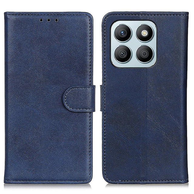 KAIYANG Funda de piel sintética con textura de piel de vaca para Honor X8B 4G, estilo B, color azul