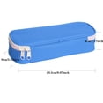 thumbnail image 3 of asddcavvf Large Capacity Pencil Student Pencil Pouch Storage Bag With Zipper For School Blue, 3 of 6