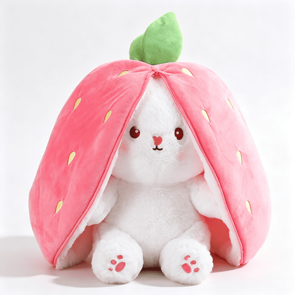 Carrot Rabbit Plush Toy Stuffed Bunny Transform Into Fruit Cute Animal Doll