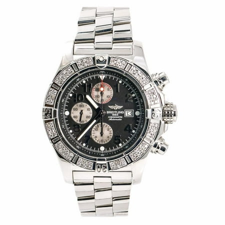 Pre-Owned Breitling Super Avenger A13370 Steel  Watch (Certified Authentic & (Best Breitling Watches Reviews)