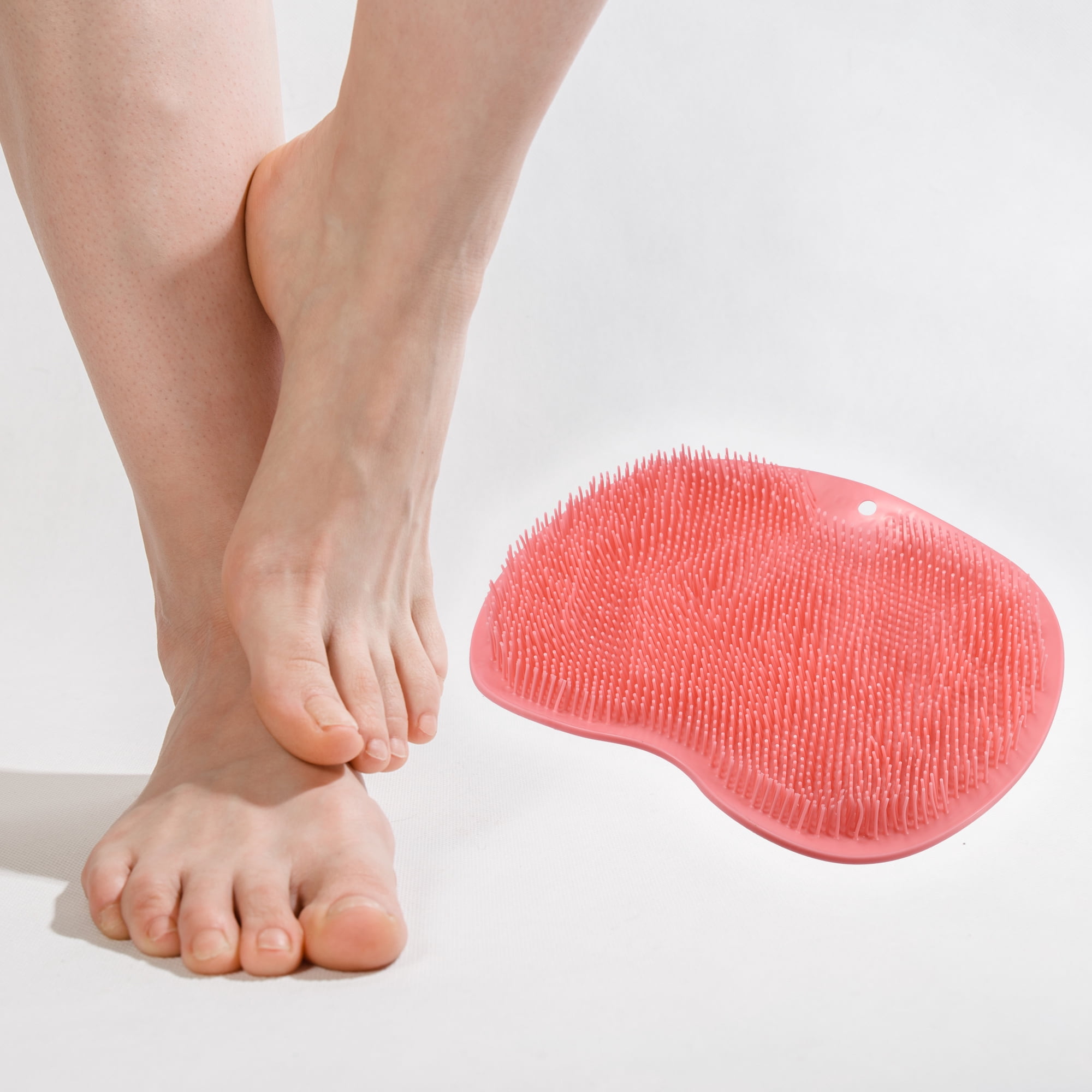 Unique Bargains Foot Clean Massager Scrubber with Suction Cups 11.81"x9.84" Pink