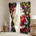 thumbnail image 3 of Manfei Cute Santa Claus Curtains Pack of 2 (42x84 Each) for Boys Girls, Happy New Year Curtains Blackout, Red Christmas Living Room Curtains, Luxury Bedroom Decor, 3 of 6