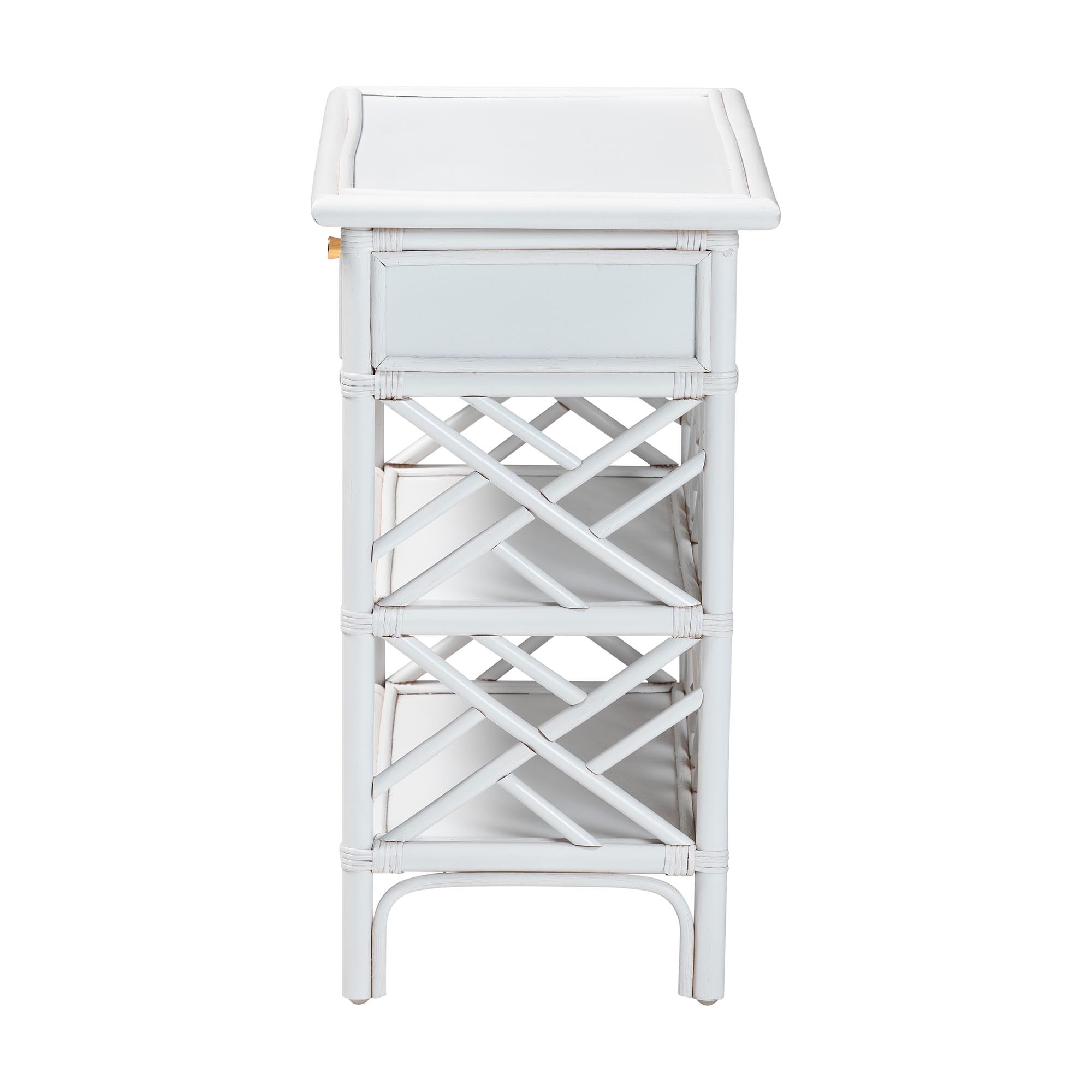 bali & pari Tiaret Coastal Nightstand, 1-Drawer, 24"W, White