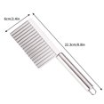 thumbnail image 3 of FHBVT Stainless Steel Potato Cutter,Corrugated Vegetable Knife with Steel Handle,Non-Slip Grip for Slicing Potatoes Vegetable Fruit,Efficient Cutter for Home Kitchen Meal Prep Cook Food Preparation, 3 of 7