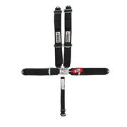 Crow 11004 Bolt-In 5-Point Racing Harness, Pull Down,Black