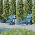 thumbnail image 6 of Flash Furniture Halifax HDPE Adirondack Chair with Cup Holder and Pull Out Ottoman, All-Weather HDPE Indoor/Outdoor Lounge Chair in Blue, Set of 2, 6 of 13