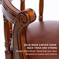 thumbnail image 7 of Comfortable Cow Top Leather Upholstered Bar Stool with Swivel Function, Wooden Legs - Home Kitchen Counter Dining Room Restaurant - Study or Pub - 26, 7 of 7