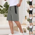 thumbnail image 2 of Men's Performance Workout Shorts 10" Inseam Athletic Short Pants with Zipper Pockets, Color Block Quick Dry Training Short for Basketball & Fitness, 2 of 9