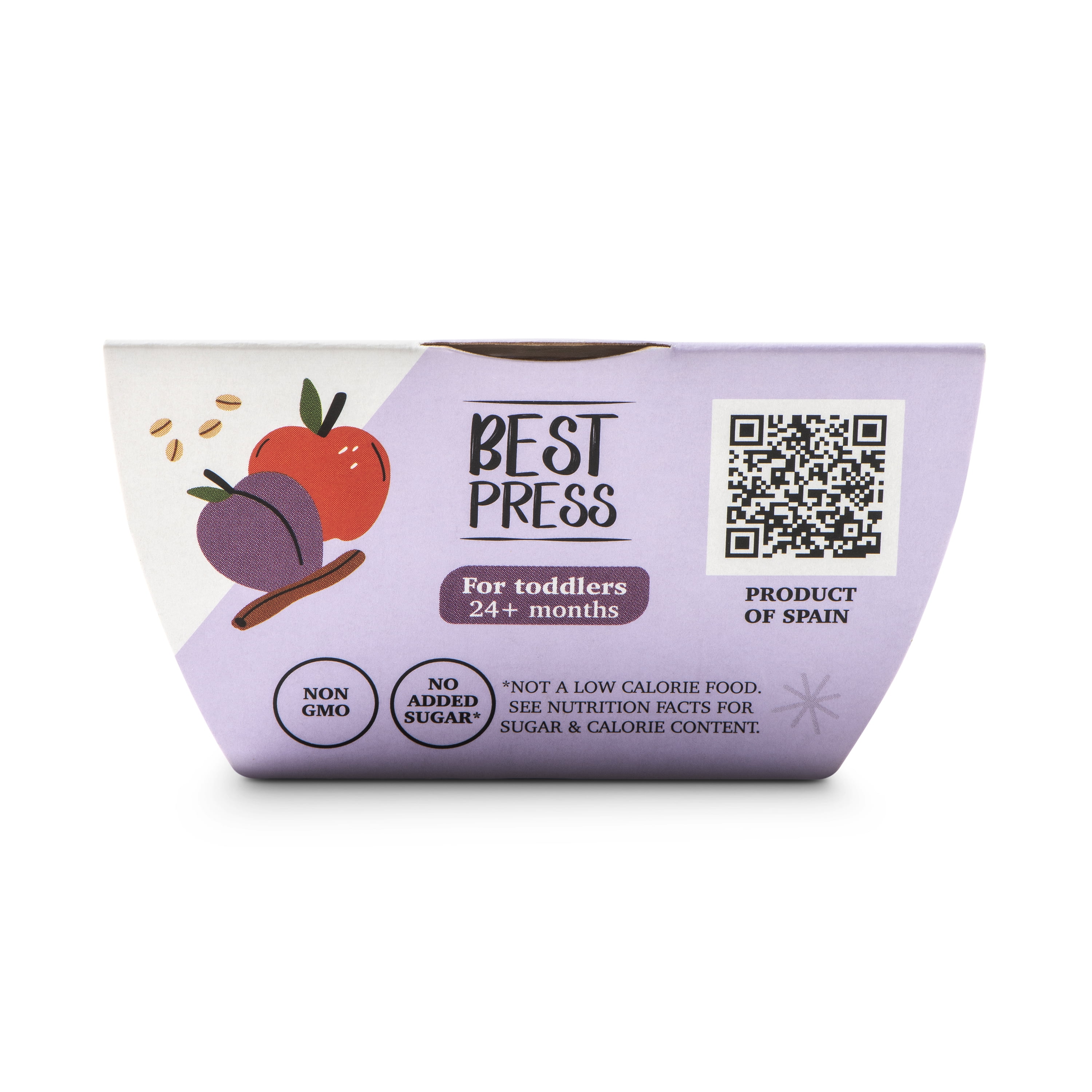 Best Press, Fresh Baby Food, Banana, Apple, Prune, Oats and Cinnamon, For Toddlers 24 Months Plus, 4.6 oz Tub