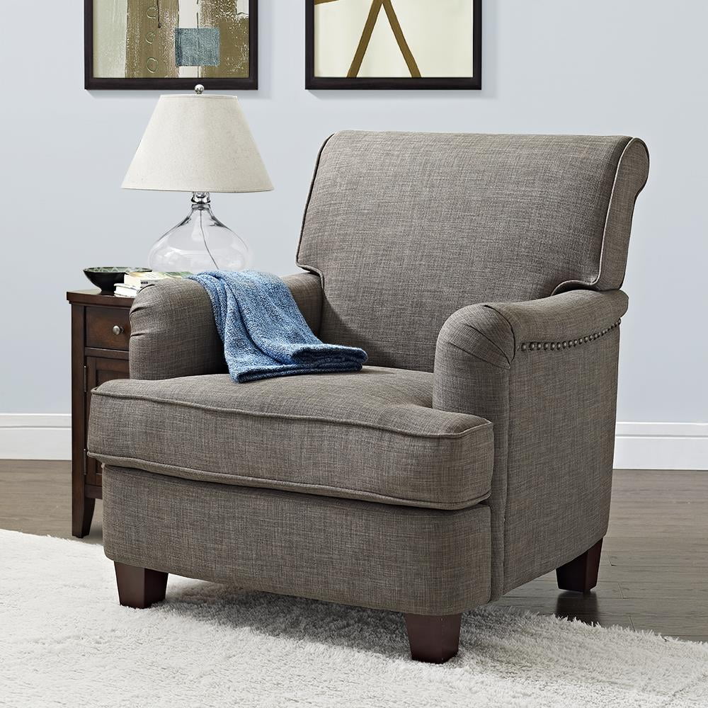 Better Homes & Gardens Grayson Upholstered Club Accent Chair, Gray