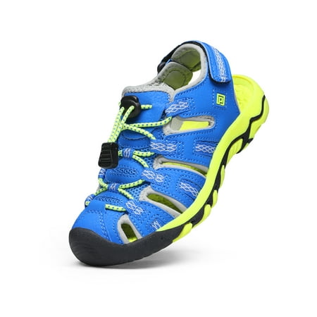 

Dream Pairs Kids Summer Athletic Sandals Boys Girls School Outdoor Sports Sandals Walking Shoes 160912-K ROYAL/BLUE/GREY/NEON/GREEN Size 10