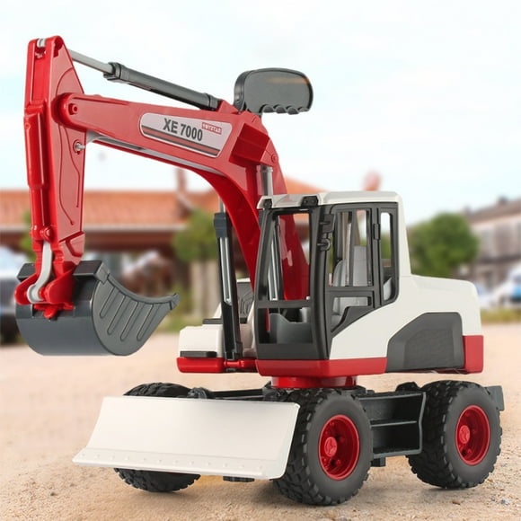 Toys under $5! kkbbma Excavator Toy Car Clearance, Children's Simulation Large Engineering Vehicle Real Simulation Experience Boy Inertial Excavator Toy Car