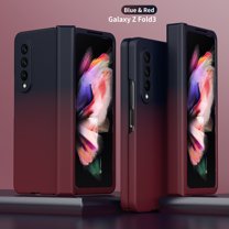Galaxy Z Fold3 5G Case,Dteck Heavy Duty Armor Gradient Hard PC Back Case Shockproof Lightweight Cover for Samsung Galaxy Z Fold3 5G,Blue/Red