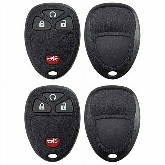 2 PACK KeylessOption Just the Case Keyless Entry Remote Key Fob Shell Replacement 15114374 for 05-11 GM Vehicles