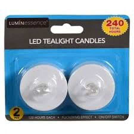 Flameless Battery-Operated LED Tea light Candles, 2-ct Pack