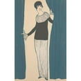 thumbnail image 2 of Georges Lepape 17x24 Black Ornate Framed Double Matted Museum Art Print Titled: Les Curtain Which Secarte (1912), 2 of 5