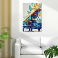 thumbnail image 4 of Shadudu Watercolor Piano Canvas Wall Art Music Instrument Piano Art Canvas Print Painting Wall Decor Framed Pianist Gifts 24x36in, 4 of 7