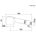 thumbnail image 4 of SHAR Kitchen Faucet Sprayer 2 Jets Shower Head Replacement Sprayer for Kitchen Mixer, Chrome, 4 of 5