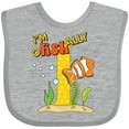 thumbnail image 3 of Inktastic I'm O-fish-ally One Cute Clownfish First Birthday Boys or Girls Baby Bib, 3 of 4