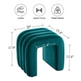 thumbnail image 4 of Zesthouse Multi-Functional Ottoman Stool, Tufted Velvet Foot Stools Ottoman for Couch, Modern Vanity Stool for Living Room, Bedroom and Entryway, Teal, 4 of 10