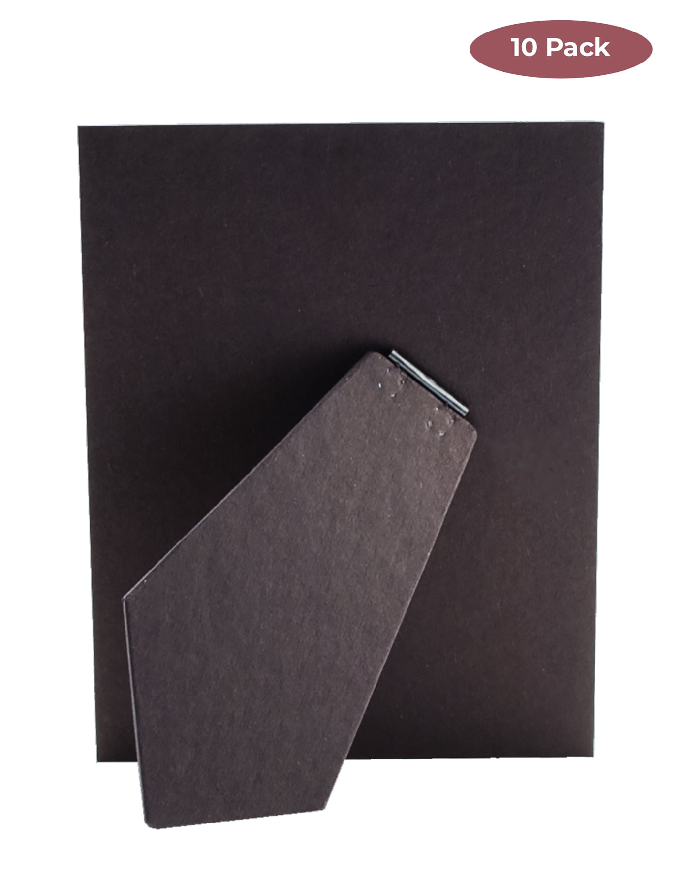 10 Pack of 5x7 Cardboard Easel Backs with 2 Metal Hangers for Tile, Art, or Picture frames