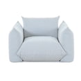thumbnail image 2 of Pemberly Row Striped Fabric Outdoor Armchair in Pearl and Blue, 2 of 6