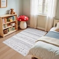 thumbnail image 5 of UERMEI 3'x5' Area Rugs for Living Room, Washable Rugs Boho Moroccan Area Rug Soft Neutral Geometric Bohemian Carpet Distressed Indoor Rug for Bedroom Dining Room Office Foldable Nonslip Rug, Gray, 5 of 9