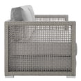 thumbnail image 3 of Modway Aura 3 Piece Outdoor Patio Wicker Rattan Set in Gray Gray by Modway, 3 of 8
