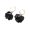 Black, variant on Mightlink 1 Pair Rose Petal Drop Earrings Long Style Exaggerated Dangle Earrings Bright Color Earrings Jewelry Accessories
