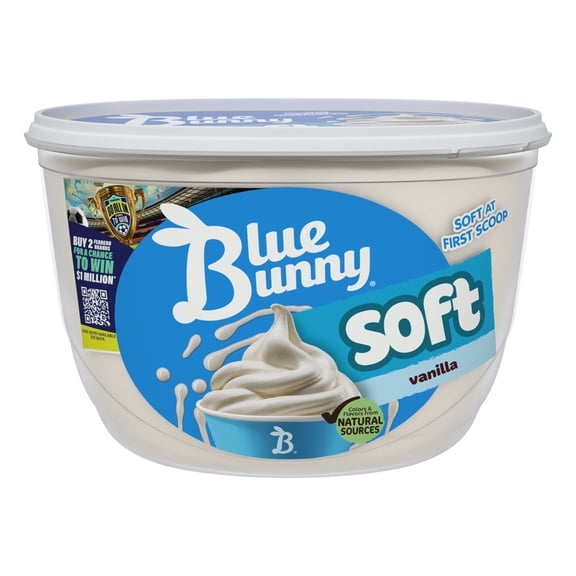 Blue Bunny Soft Vanilla Flavored Frozen Dairy Dessert, 46 fl oz