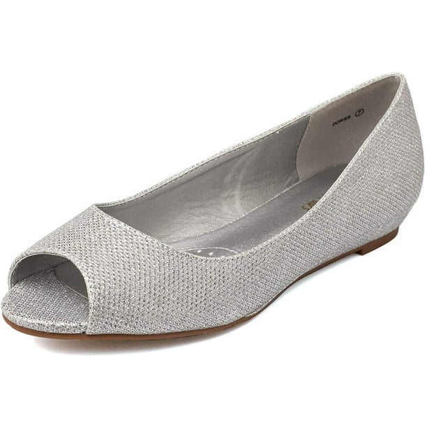 Dream Pairs - DREAM PAIRS Women's Fashion Peep Toe Flats Low Wedge Flats Slip On Shoes DORIES