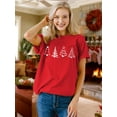 thumbnail image 2 of Christmas Tree Shirt for Women Merry Christmas Printed T-Shirts Short Sleeve Holiday Tee Xmas Gift Tops, 2 of 6