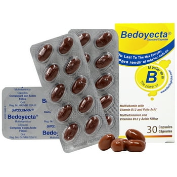 Bedoyecta Multi Supplement with B12 and Folic  s, For Adults, 30-Ct 1.5 oz