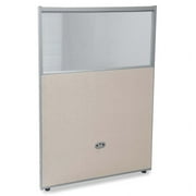 OFM RiZe 47" x 31" Faux Leather Poly Panel in Gray and Burgundy