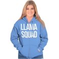 thumbnail image 4 of Llama Squad Save The Drama Alpaca BFF Zip Hoodie Sweatshirt Women Brisco Brands L, 4 of 6