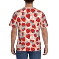 thumbnail image 2 of Naloa Red Strawberry Men's T-Shirt Sport T-shirt Men's Basic Tee Casual Men's Shirt, Round Neck, Short Sleeves - Medium, 2 of 5
