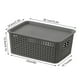 thumbnail image 4 of Cesta De Almacenaje Con Tapa, Caja Organizadora De Plástico Calado, Ideal Para Juguetes, Libros Y Otros Objetos. Diseño Apilable Con Asas Integradas. Perfecta Para Estantes, 4 of 8