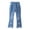 Blue, variant on KkSLirnhs School Uniform Girls Toddler Kids Baby Girls Cute Sweet Boe Flared Pants Trousers Jeans Pants White 5-6Y