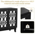 thumbnail image 7 of Sideboard Cabinet With Mirrored Doors And Silver Handle - 3 Door In Black For Porch Dining Area, 7 of 7